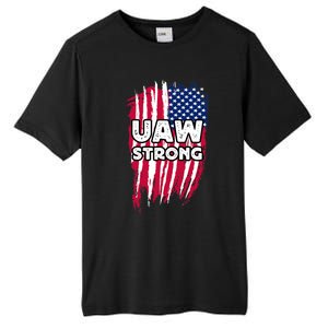 UAW Strong Solidarity UAW Laborer Worker UAW Proud Union America Flag Tall Fusion ChromaSoft Performance T-Shirt