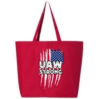 UAW Strong Solidarity UAW Laborer Worker UAW Proud Union America Flag 25L Jumbo Tote