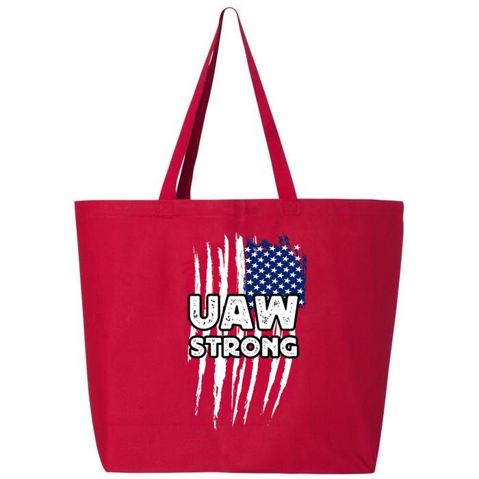 UAW Strong Solidarity UAW Laborer Worker UAW Proud Union America Flag 25L Jumbo Tote