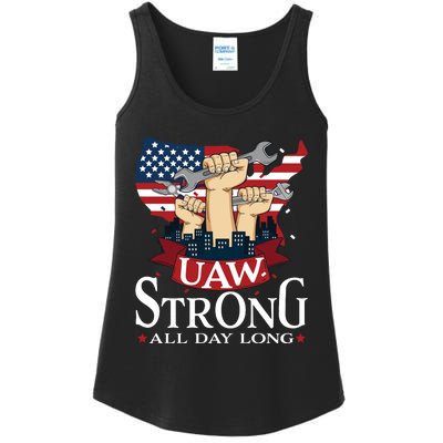 UAW Strong Solidarity UAW Proud Union UAW Laborer Worker Ladies Essential Tank