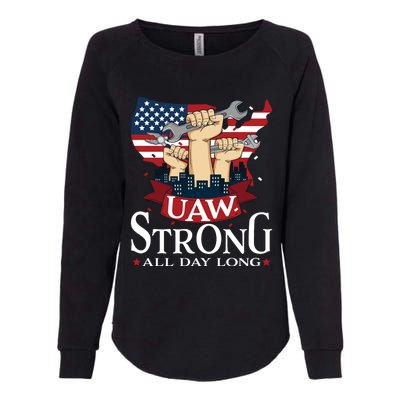 UAW Strong Solidarity UAW Proud Union UAW Laborer Worker Womens California Wash Sweatshirt