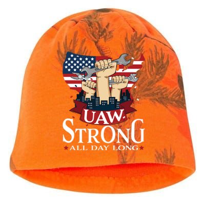 UAW Strong Solidarity UAW Proud Union UAW Laborer Worker Kati - Camo Knit Beanie