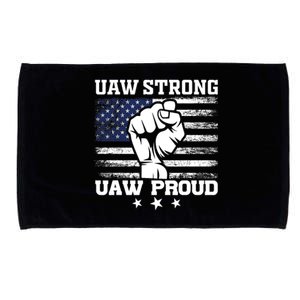 UAW Strong Solidarity UAW Proud Union UAW Laborer Worker UAW Strike Microfiber Hand Towel