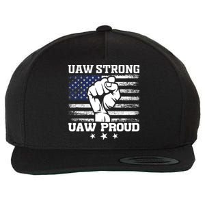 UAW Strong Solidarity UAW Proud Union UAW Laborer Worker UAW Strike Wool Snapback Cap