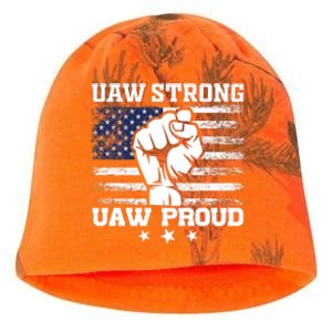 UAW Strong Solidarity UAW Proud Union UAW Laborer Worker UAW Strike Kati - Camo Knit Beanie