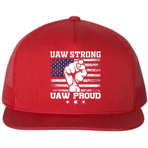 UAW Strong Solidarity UAW Proud Union UAW Laborer Worker UAW Strike Flat Bill Trucker Hat