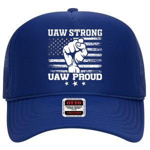 UAW Strong Solidarity UAW Proud Union UAW Laborer Worker UAW Strike High Crown Mesh Back Trucker Hat