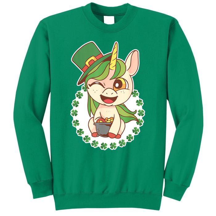 Unicorn Shamrock St Patrick's Day Sweatshirt