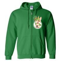 Unicorn Shamrock St Patrick's Day Full Zip Hoodie