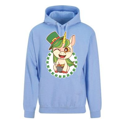 Unicorn Shamrock St Patrick's Day Unisex Surf Hoodie