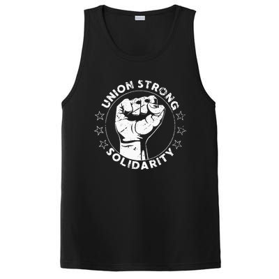 Union Strong Solidarity Fist Workers Rights Us Union Fan PosiCharge Competitor Tank