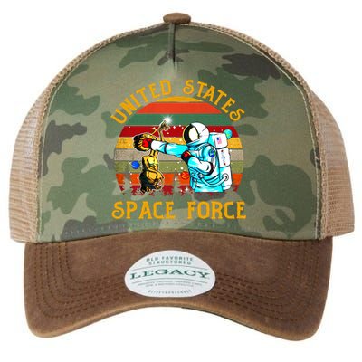 United States Space Force Vintage Funny Legacy Tie Dye Trucker Hat