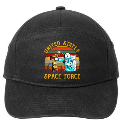 United States Space Force Vintage Funny 7-Panel Snapback Hat