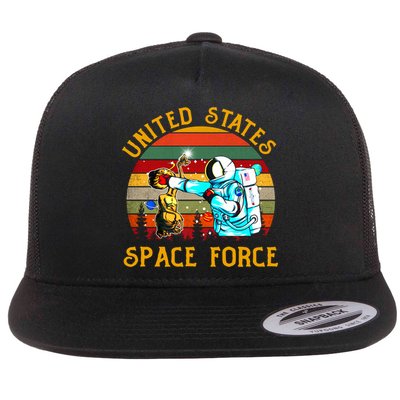 United States Space Force Vintage Funny Flatbill Hat