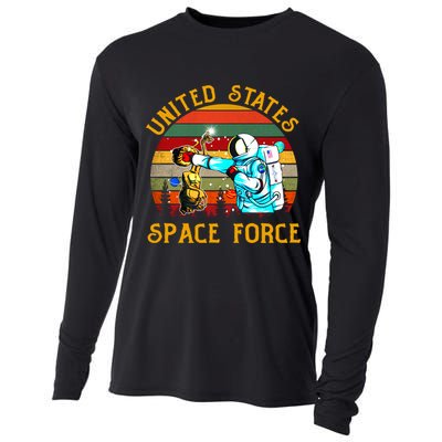 United States Space Force Vintage Funny Cooling Performance Long Sleeve Crew
