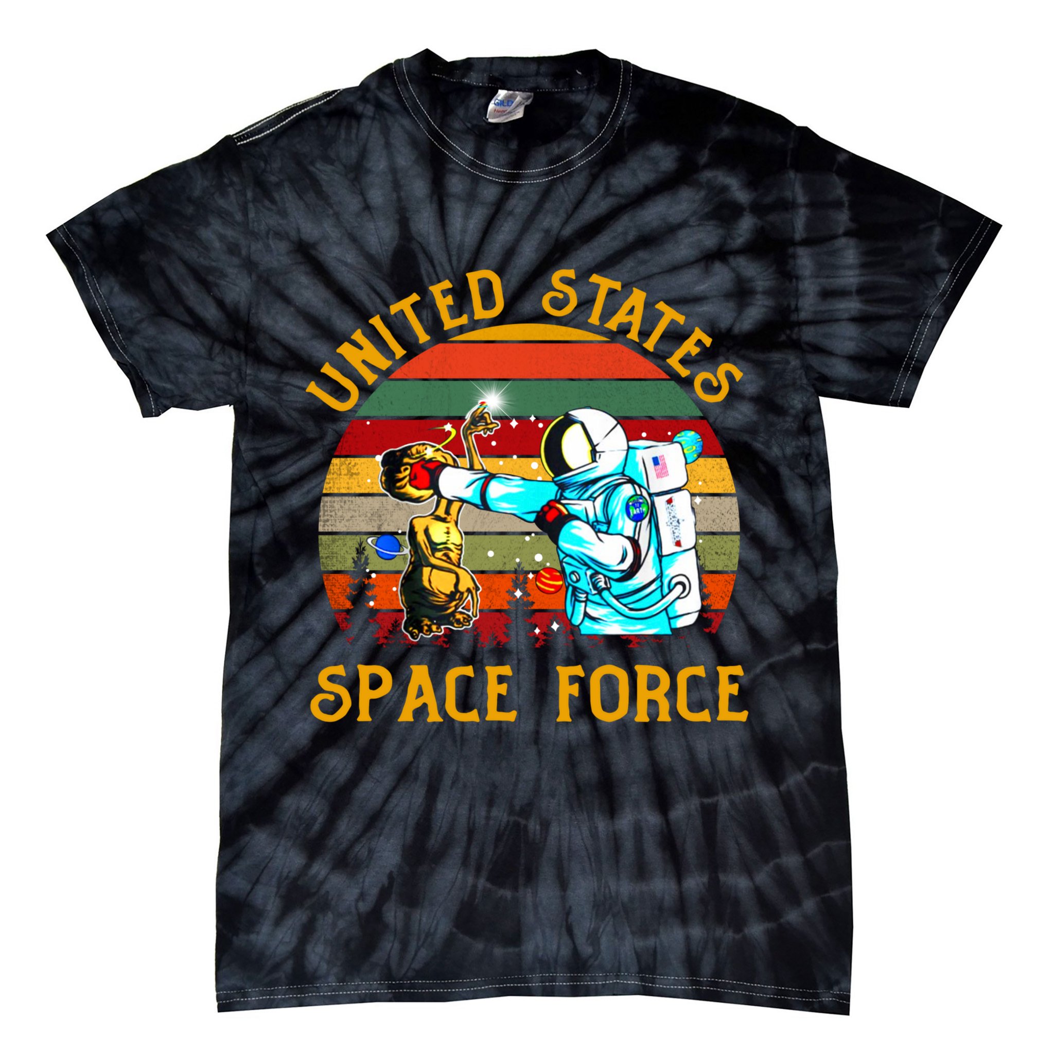 United States Space Force Vintage Funny Tie-Dye T-Shirt