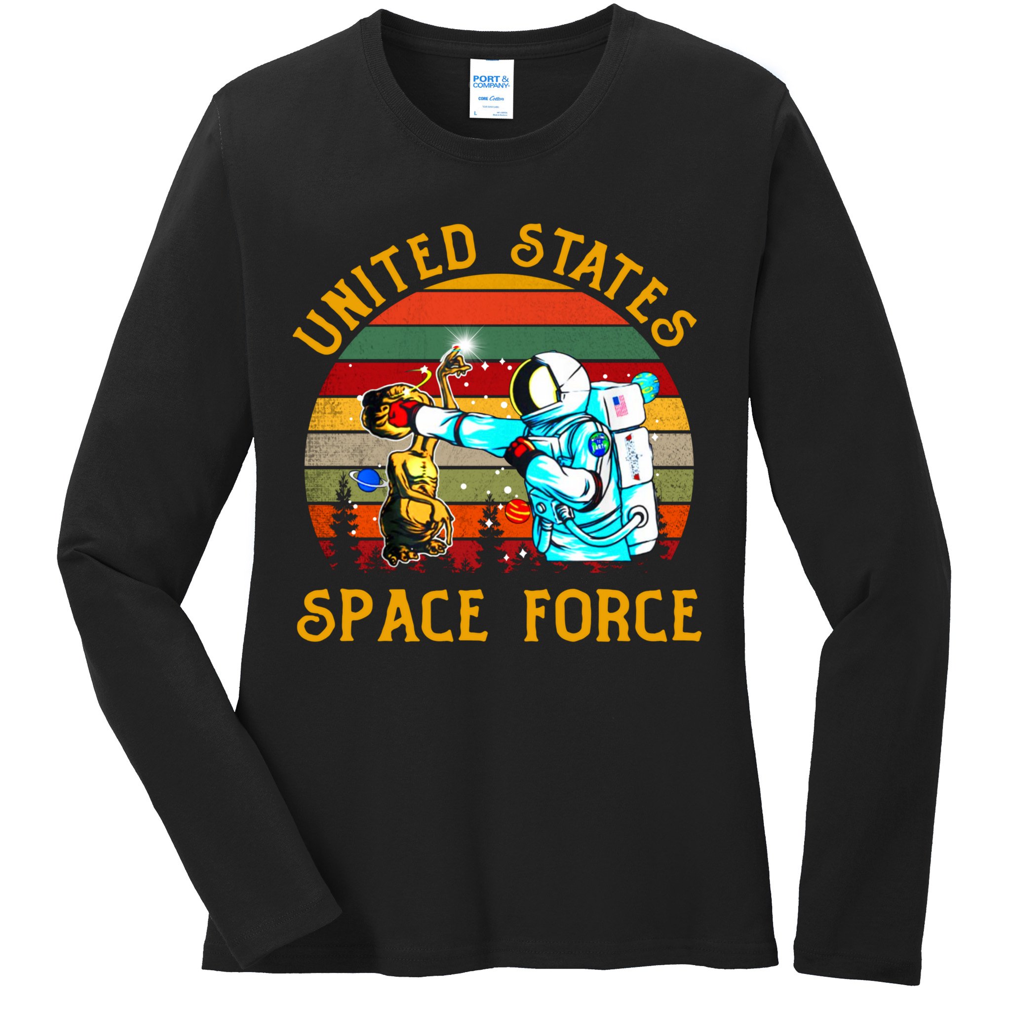 United States Space Force Vintage Funny Ladies Long Sleeve Shirt