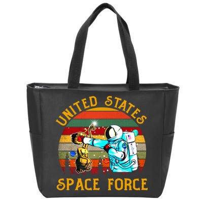 United States Space Force Vintage Funny Zip Tote Bag