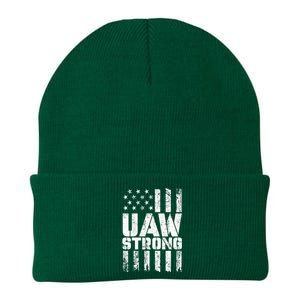 UAW Strong Solidarity UAW Proud Union UAW Laborer Worker Knit Cap Winter Beanie