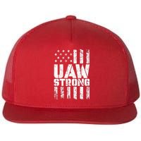 UAW Strong Solidarity UAW Proud Union UAW Laborer Worker Flat Bill Trucker Hat