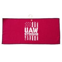 UAW Strong Solidarity UAW Proud Union UAW Laborer Worker Large Microfiber Waffle Golf Towel