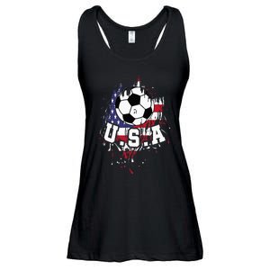 United States Soccer American Football USA Futbol Ladies Essential Flowy Tank