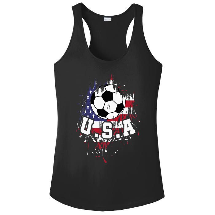 United States Soccer American Football USA Futbol Ladies PosiCharge Competitor Racerback Tank