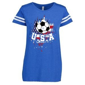 United States Soccer American Football USA Futbol Enza Ladies Jersey Football T-Shirt