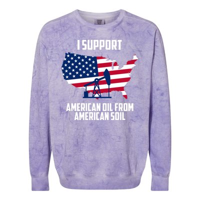 United States Support American Oil From American Soil Colorblast Crewneck Sweatshirt