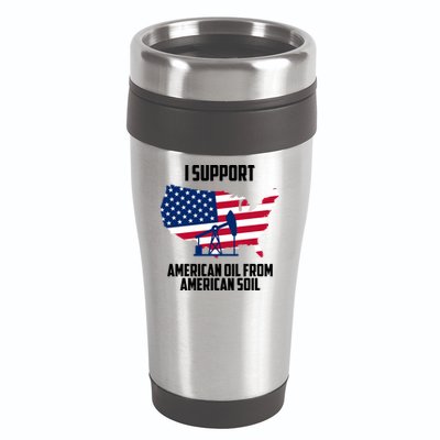 United States Support American Oil From American Soil 16oz Travel Tumbler
