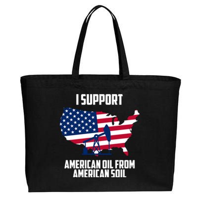 United States Support American Oil From American Soil Cotton Canvas Jumbo Tote