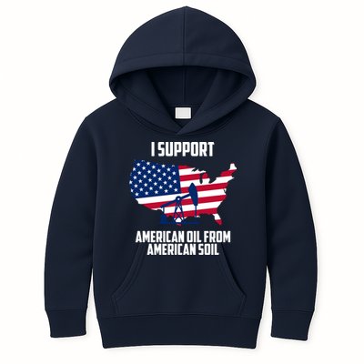 United States Support American Oil From American Soil Kids Hoodie