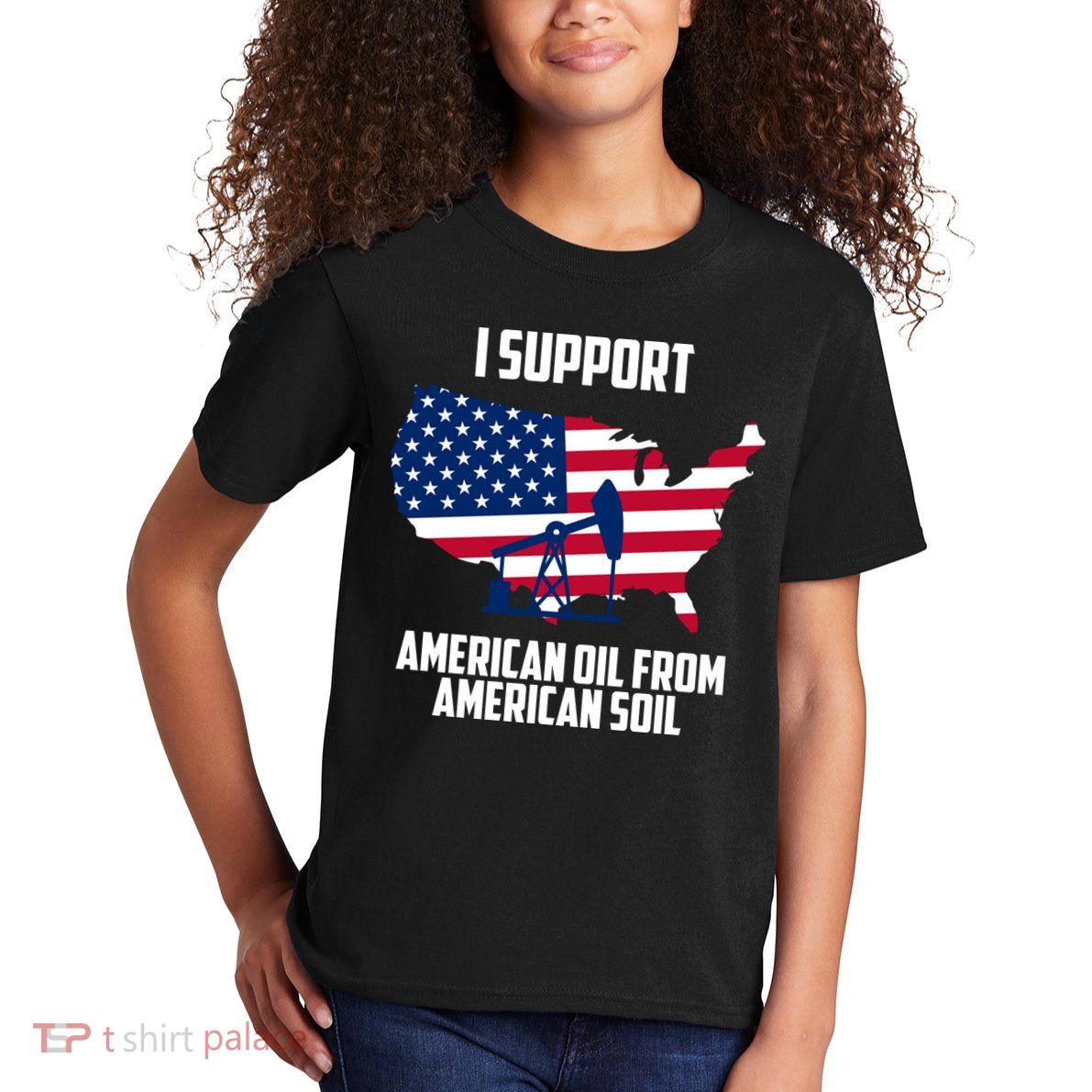 United States Support American Oil From American Soil Kids T-Shirt