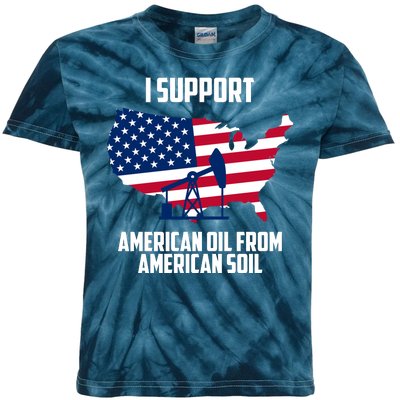 United States Support American Oil From American Soil Kids Tie-Dye T-Shirt