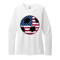 United States Soccer Ball Sport Vintage Womens CVC Long Sleeve Shirt