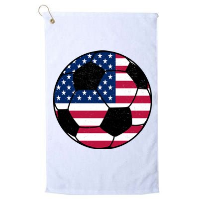 United States Soccer Ball Sport Vintage Platinum Collection Golf Towel