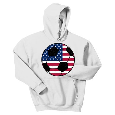 United States Soccer Ball Sport Vintage Kids Hoodie