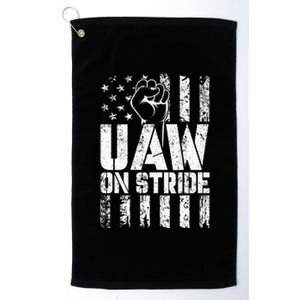 UAW Strong Solidarity UAW Proud Union UAW Laborer Worker Platinum Collection Golf Towel