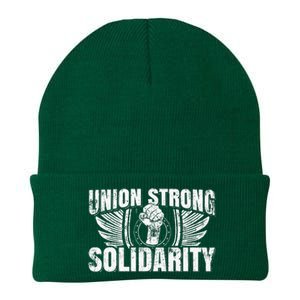 Union Strong Solidarity UAW Worker Laborer Knit Cap Winter Beanie