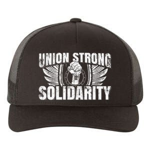 Union Strong Solidarity UAW Worker Laborer Yupoong Adult 5-Panel Trucker Hat