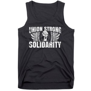 Union Strong Solidarity UAW Worker Laborer Tank Top