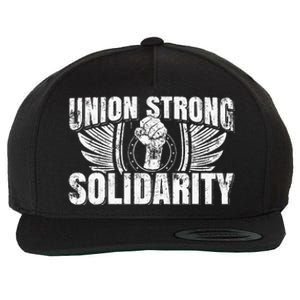 Union Strong Solidarity UAW Worker Laborer Wool Snapback Cap