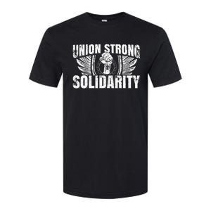 Union Strong Solidarity UAW Worker Laborer Softstyle CVC T-Shirt