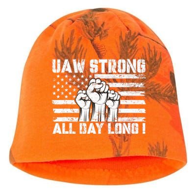 Uaw Strong Solidarity Uaw Proud Union Uaw Laborer Worker Kati - Camo Knit Beanie