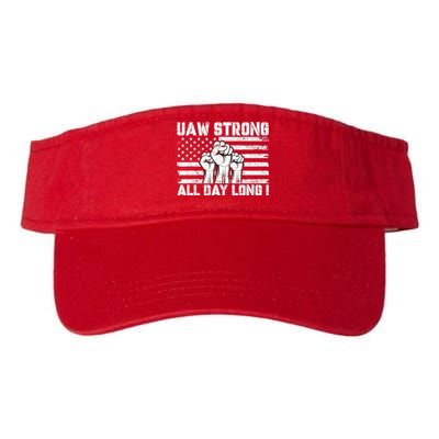 Uaw Strong Solidarity Uaw Proud Union Uaw Laborer Worker Valucap Bio-Washed Visor