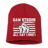 Uaw Strong Solidarity Uaw Proud Union Uaw Laborer Worker Short Acrylic Beanie