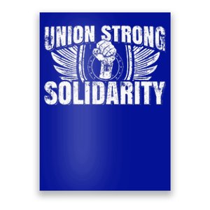 Union Strong Solidarity UAW Worker Laborer Poster