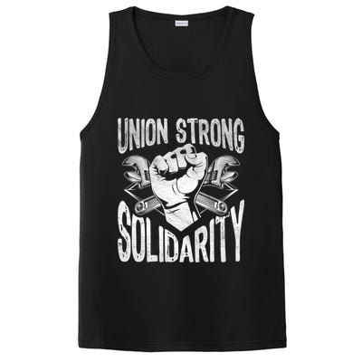 Union Strong Solidarity Labor Day Worker Proud Laborer Gift PosiCharge Competitor Tank