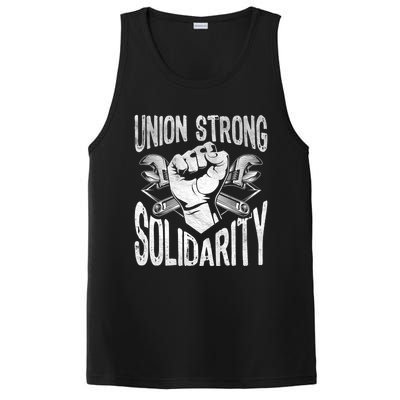 Union Strong Solidarity Labor Day Worker Proud Laborer Gift PosiCharge Competitor Tank