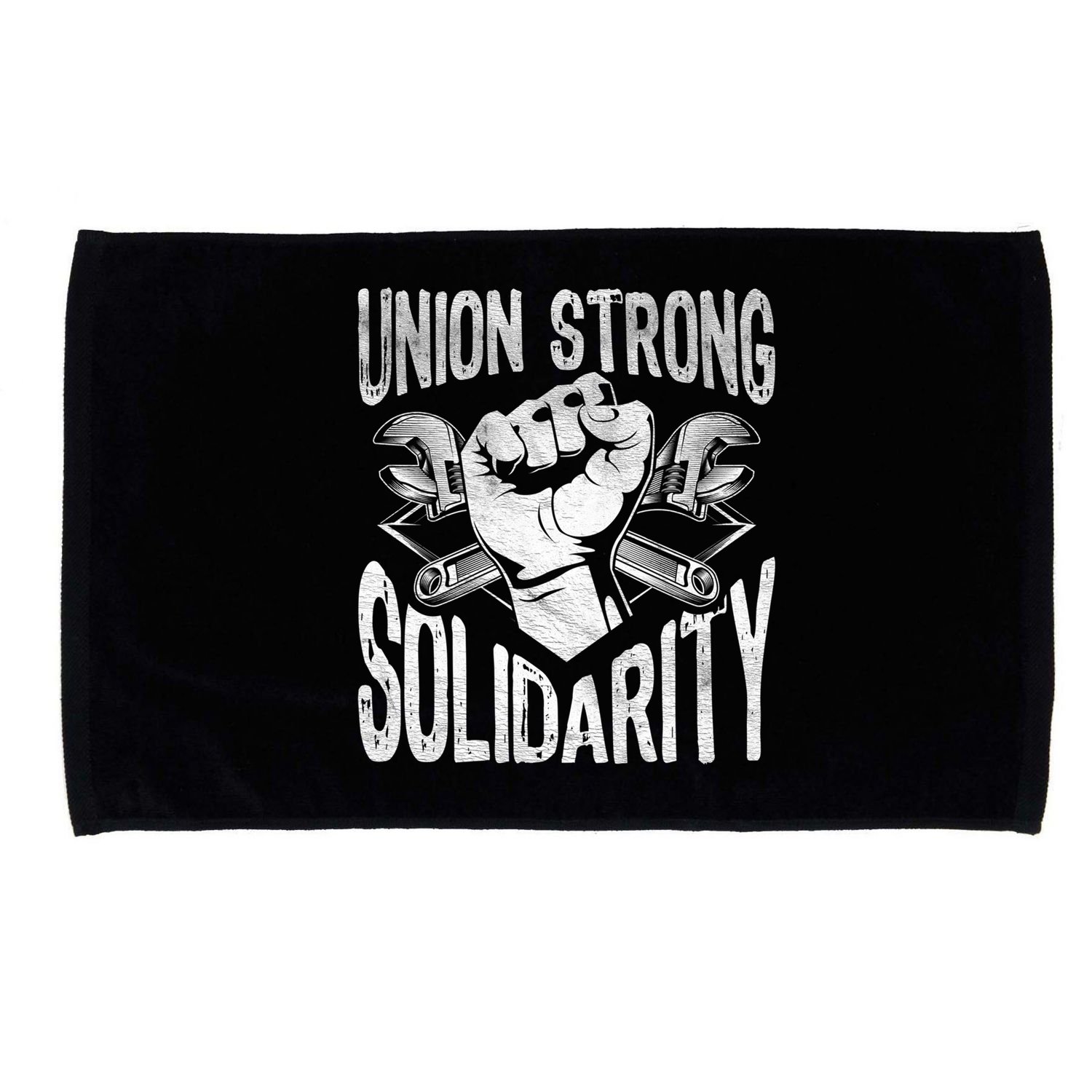 Union Strong Solidarity Labor Day Worker Proud Laborer Gift Microfiber Hand Towel